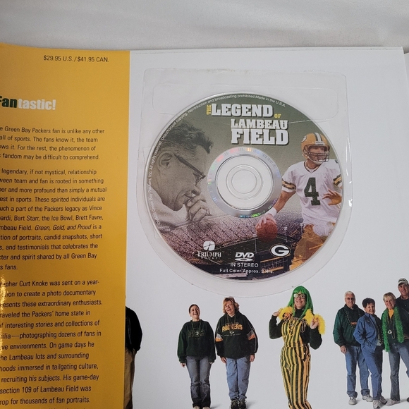 Greenbay Packers Green Gold & Proud Hardvover Book & DVD 2005 - Picture 5 of 12
